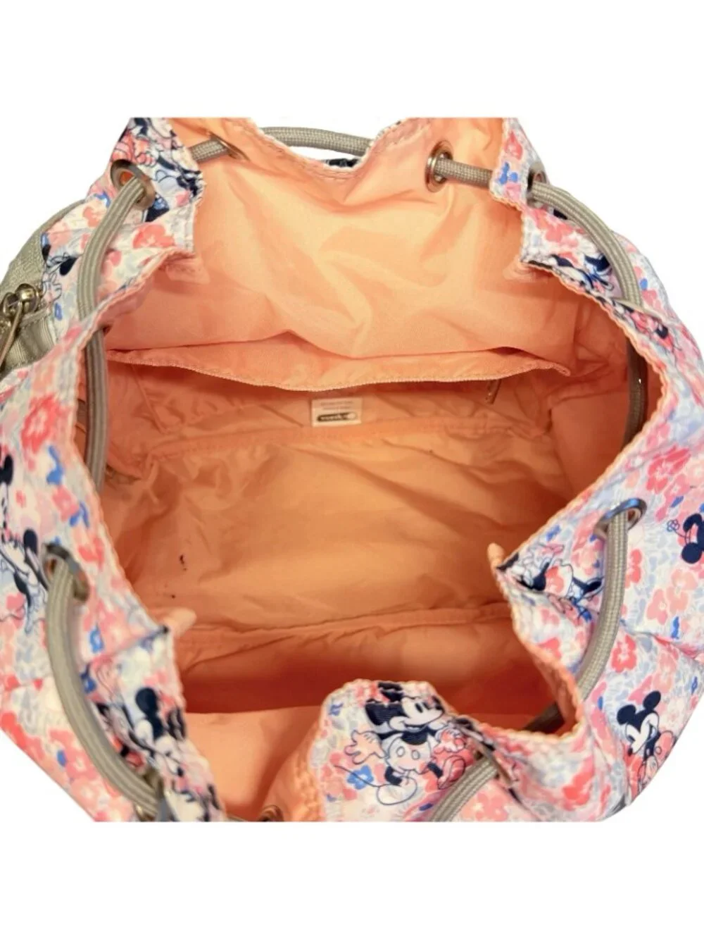 LeSportsac Mickey Minnie Spring Fling Mini Voyager Backpack + Bag Charm
